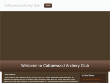 Tablet Screenshot of cottonwoodarcheryclub.com